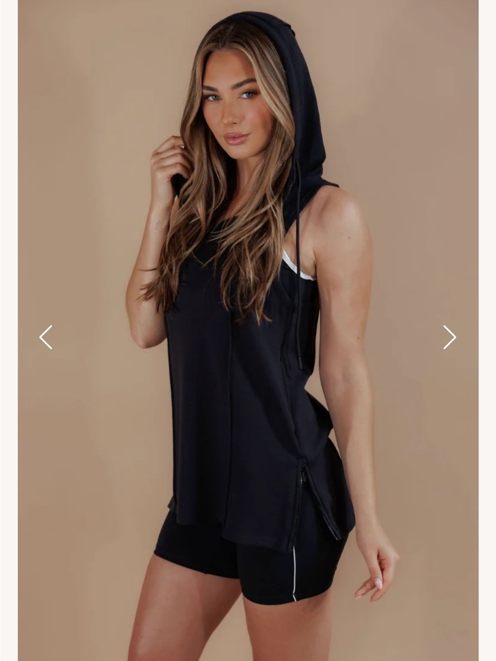 Salt Project Black Easy Days Hooded Athletic Modal Tunic NWT